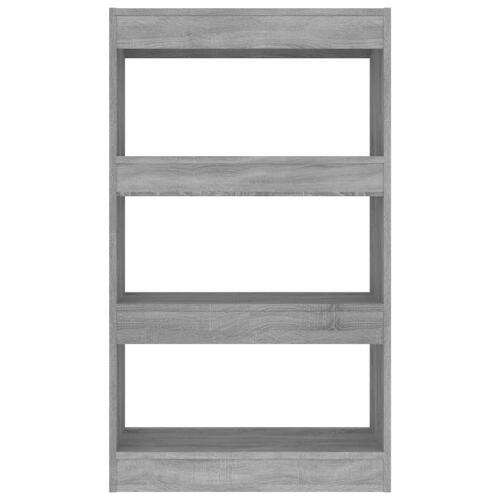 Bogreol/rumdeler 60x30x103 cm konstrueret træ grå sonoma-eg