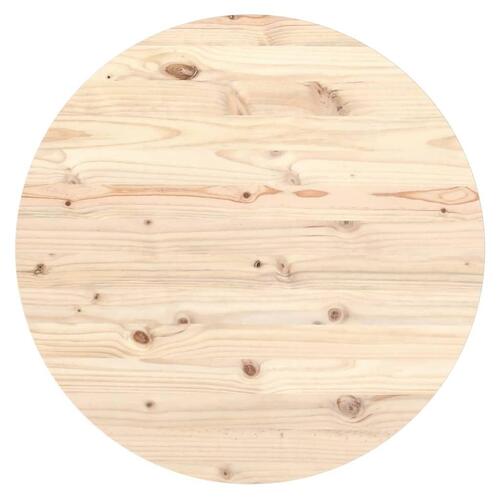 Bordplade Ø90x2,5 cm massivt fyrretræ