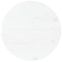 Bordplade Ø70x2,5 cm massivt fyrretræ hvid