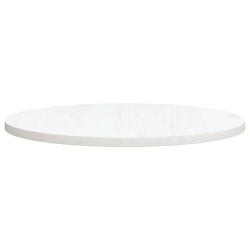 Bordplade Ø70x2,5 cm massivt fyrretræ hvid