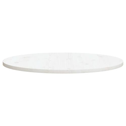 Bordplade Ø90x2,5 cm massivt fyrretræ hvid