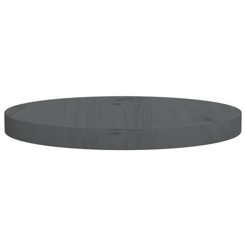 Bordplade grå Ø30x2,5 cm massivt fyrretræ