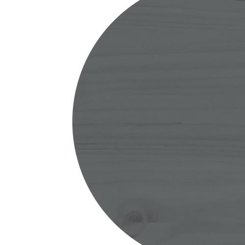 Bordplade grå Ø30x2,5 cm massivt fyrretræ