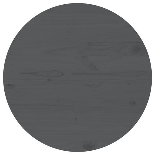 Bordplade grå Ø70x2,5 cm massivt fyrretræ