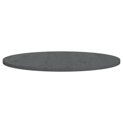 Bordplade grå Ø90x2,5 cm massivt fyrretræ