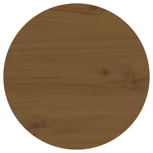 Bordplade brun Ø30x2,5 cm massivt fyrretræ