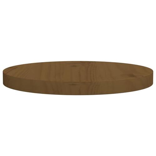 Bordplade brun Ø30x2,5 cm massivt fyrretræ