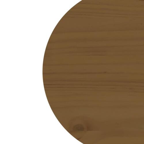 Bordplade brun Ø30x2,5 cm massivt fyrretræ