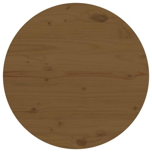 Bordplade brun Ø60x2,5 cm massivt fyrretræ