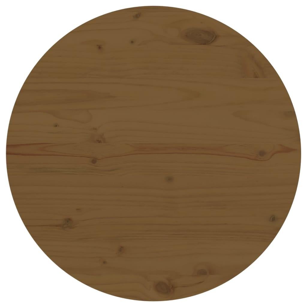 Bordplade brun Ø60x2,5 cm massivt fyrretræ