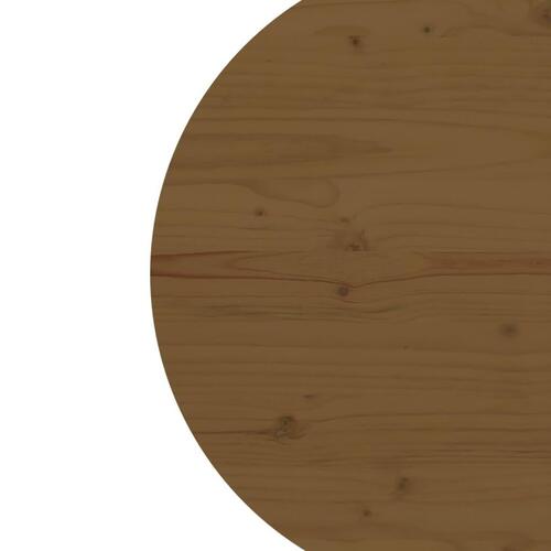 Bordplade brun Ø60x2,5 cm massivt fyrretræ