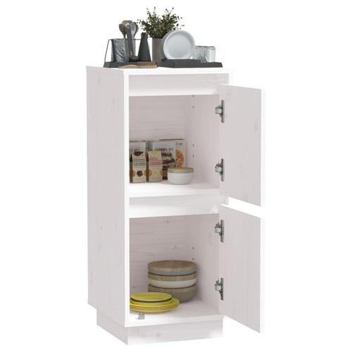 Skænk 31,5x34x75 cm massivt fyrretræ hvid