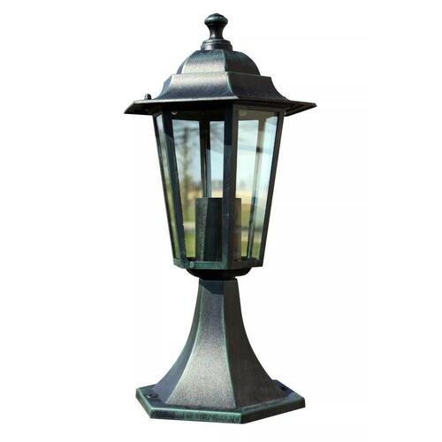 Havelampe aluminium mørkegrøn/sort