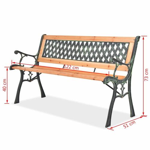 Havebænk 122 cm træ