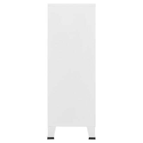 Industrielt opbevaringsskab 75x40x115 cm stål hvid