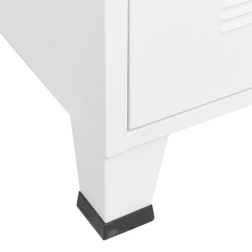 Industrielt opbevaringsskab 75x40x115 cm stål hvid