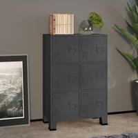Industrielt opbevaringsskab 75x40x115 cm metal antracitgrå