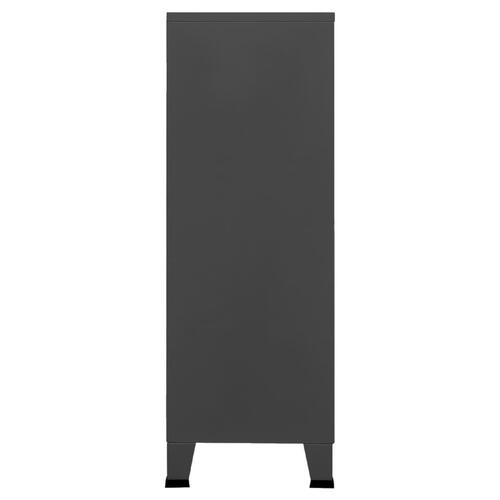 Industrielt opbevaringsskab 75x40x115 cm metal antracitgrå