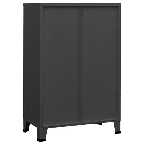 Industrielt opbevaringsskab 75x40x115 cm metal antracitgrå