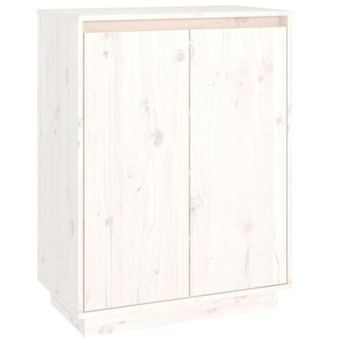 Skoreol 60x35x80 cm massivt fyrretræ hvid