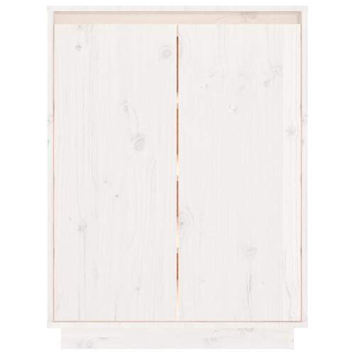 Skoreol 60x35x80 cm massivt fyrretræ hvid