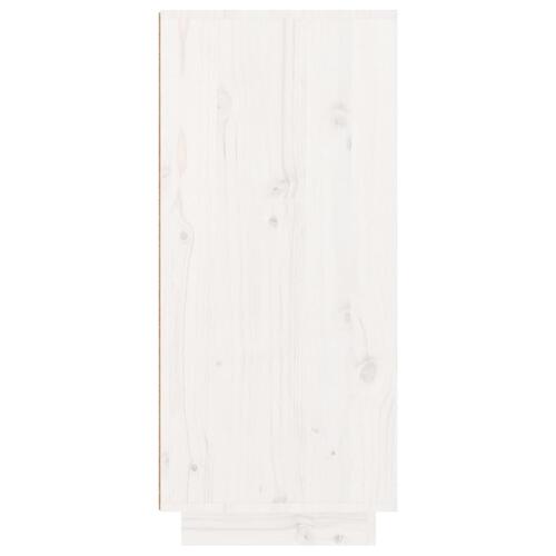 Skoreol 60x35x80 cm massivt fyrretræ hvid