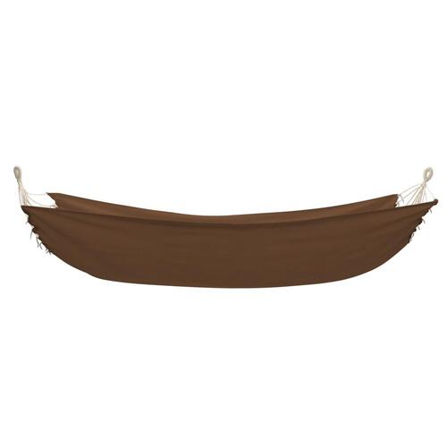 Foldbar hængekøje 2-personers brun 360 x 150 cm