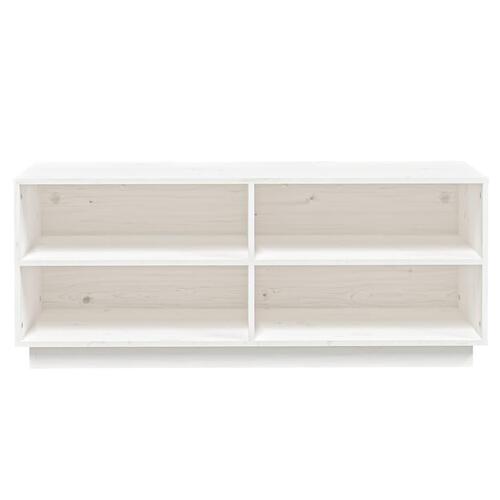 Skoreol 110x34x45 cm massivt fyrretræ hvid