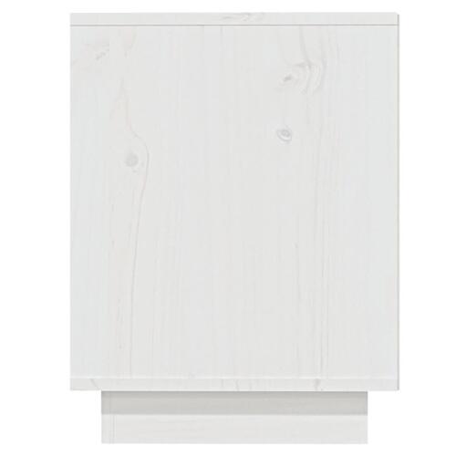 Skoreol 110x34x45 cm massivt fyrretræ hvid