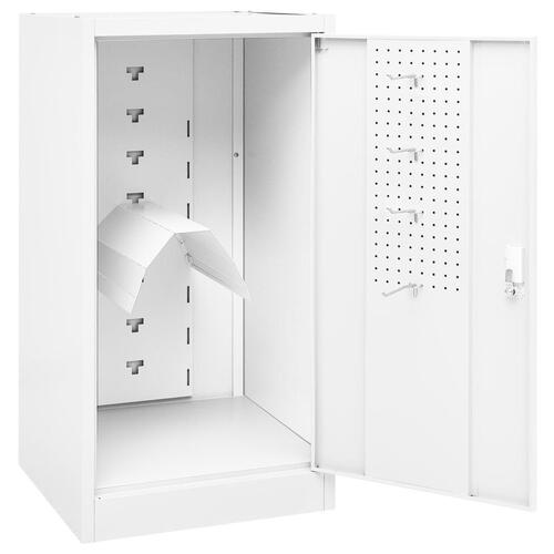 Sadelskab 53x53x105 cm stål hvid