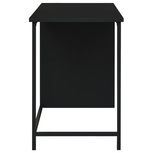 Industrielt skrivebord med skuffer 105x52x75 cm stål sort