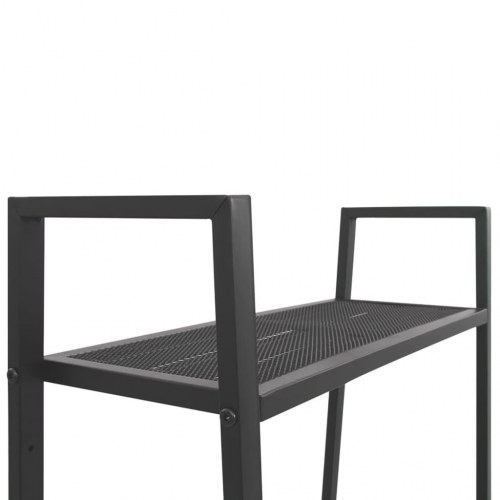 Bogreol 4 hylder metal antracitgrå