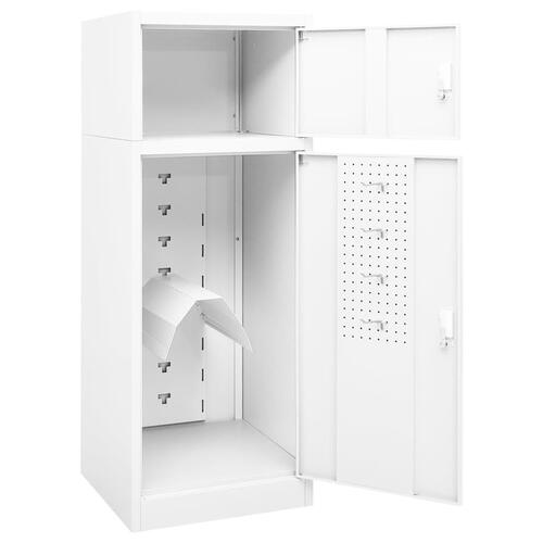 Sadelskab 53x53x140 cm stål hvid