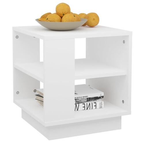 Sofabord 40x40x43 cm konstrueret træ hvid