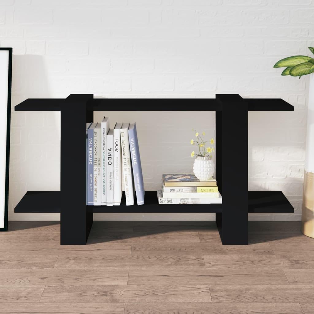 Bogskab 100x30x51 cm konstrueret træ sort