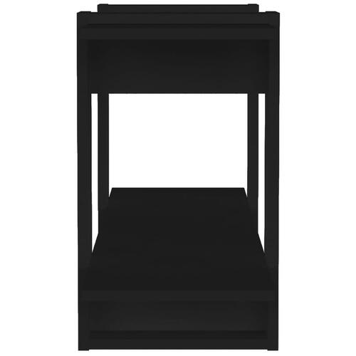 Bogskab 100x30x51 cm konstrueret træ sort