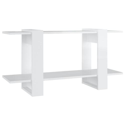 Bogreol 100x30x51 cm konstrueret træ hvid højglans