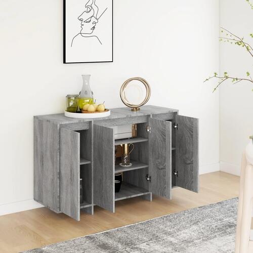 Skænk 120x41x75 cm konstrueret træ grå sonoma-eg