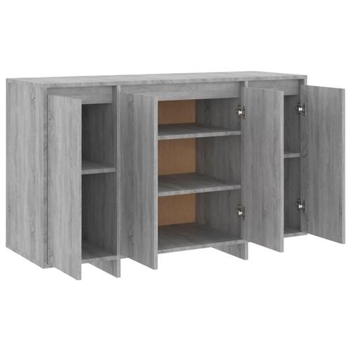 Skænk 120x41x75 cm konstrueret træ grå sonoma-eg