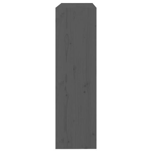 Bogreol/rumdeler 80x30x103,5 cm massivt fyrretræ grå