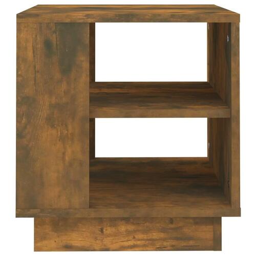Sofabord 40x40x43 cm konstrueret træ røget egetræsfarve