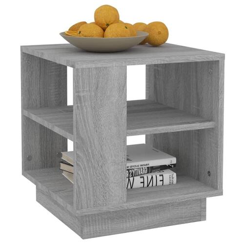 Sofabord 40x40x43 cm konstrueret træ grå sonoma-eg