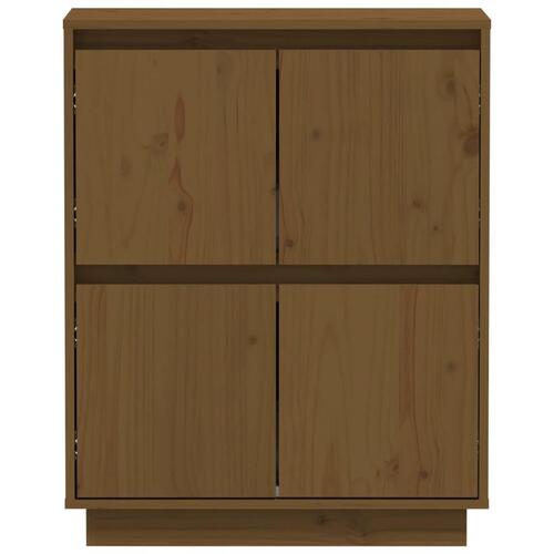 Skænk 60x34x75 cm massivt fyrretræ gyldenbrun