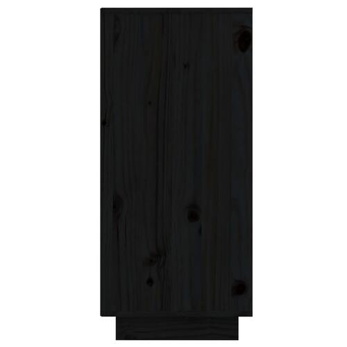 Skænk 60x34x75 cm massivt fyrretræ sort