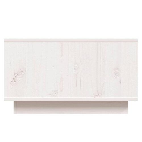Sofabord 55x56x32 cm massivt fyrretræ hvid