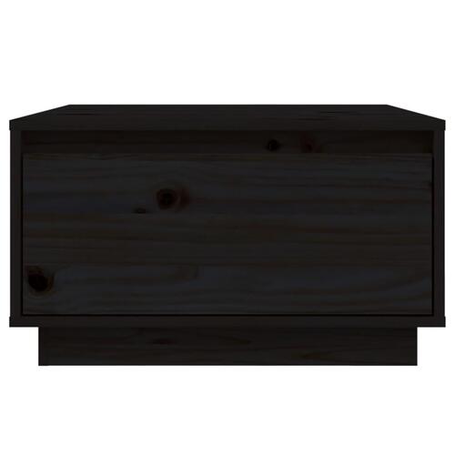 Sofabord 55x56x32 cm massivt fyrretræ sort