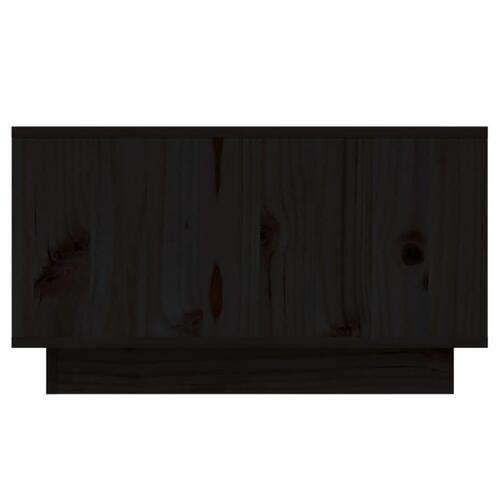 Sofabord 55x56x32 cm massivt fyrretræ sort