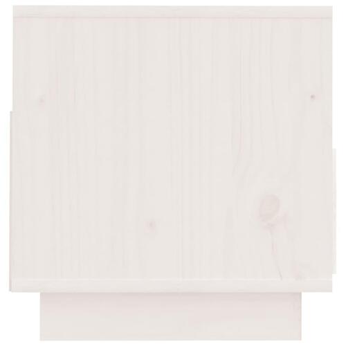 Tv-bord 60x35x37 cm massivt fyrretræ hvid