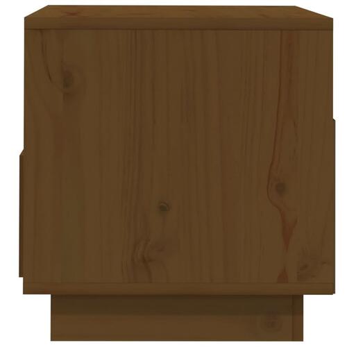 Tv-bord 60x35x37 cm massivt fyrretræ gyldenbrun