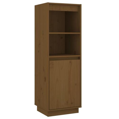 Skænk 37x34x110 cm massivt fyrretræ gyldenbrun